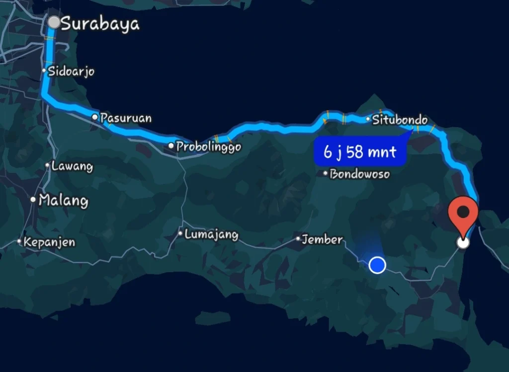 Cara menuju banyuwangi
